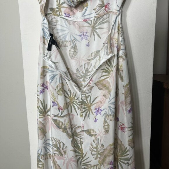 White Tropical  Midi Dress - Picture 7 of 8